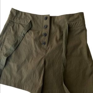 Rag and Bone Dark olive Camille seer sucker shorts SZ 0 Woman